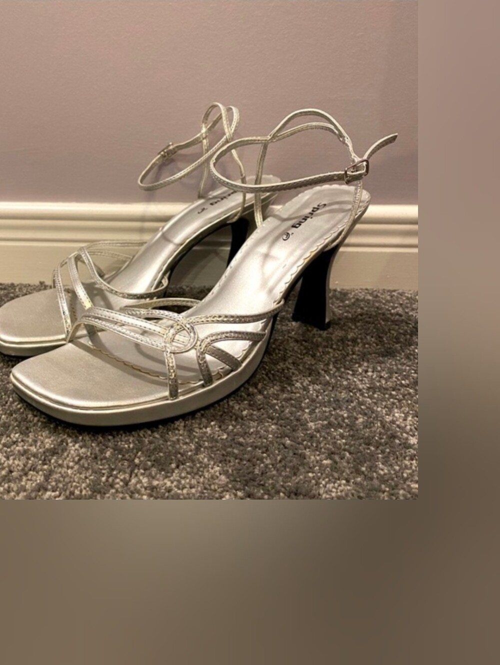 Silver Evening Sandals